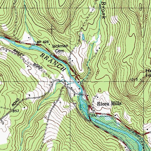 Topographic Map of Lord Brook, VT
