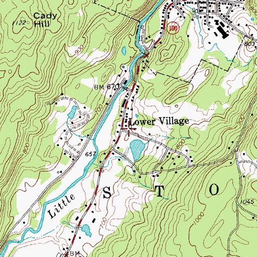 Topographic Map of Lower Village, VT