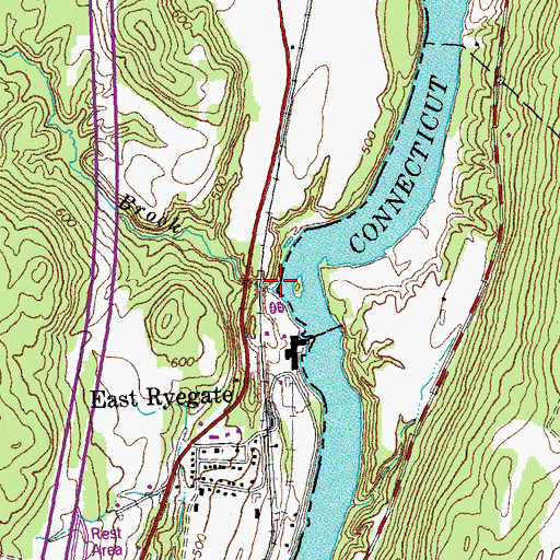 Topographic Map of Manchester Brook, VT
