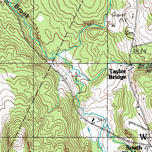 Topographic Map of Perkins Meadow Brook, VT