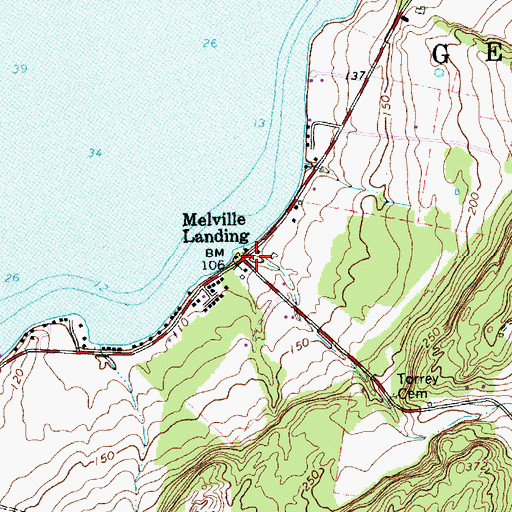 Topographic Map of Melville Landing, VT
