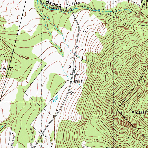 Topographic Map of North Kirby School, VT
