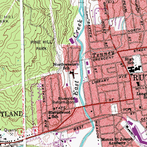 Topographic Map of Northwest Primary School, VT