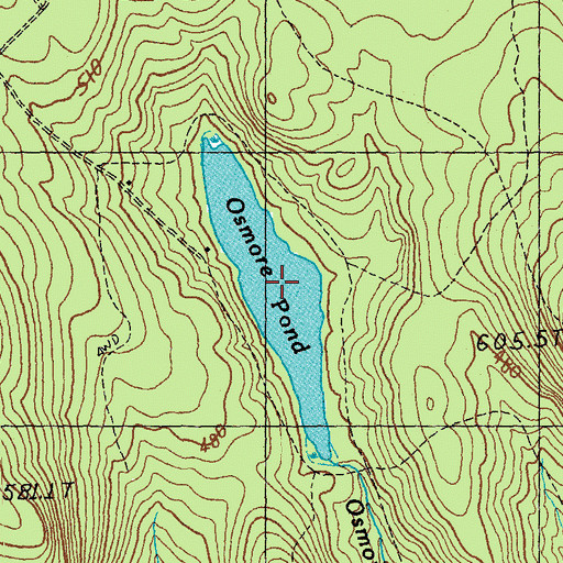 Topographic Map of Osmore Pond, VT