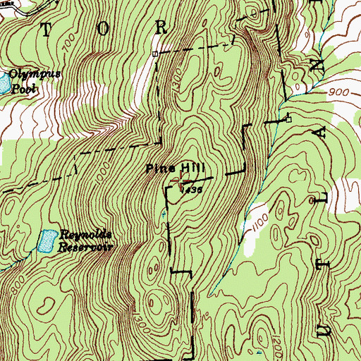 Topographic Map of Pine Hill, VT