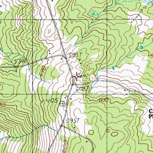 Topographic Map of Cabot Plains Cemetery, VT