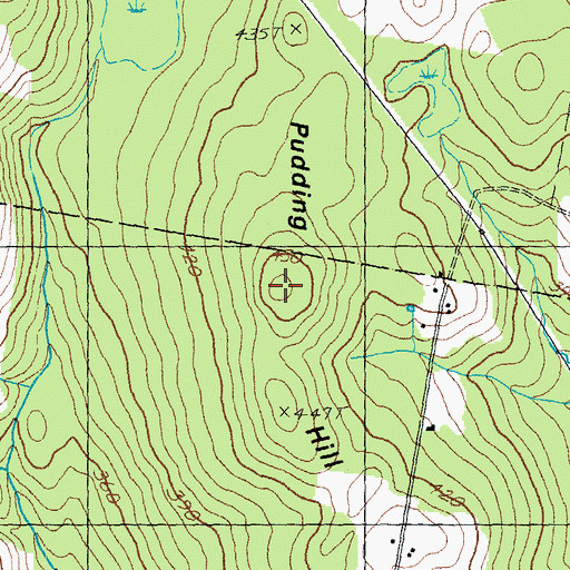 Topographic Map of Pudding Hill, VT
