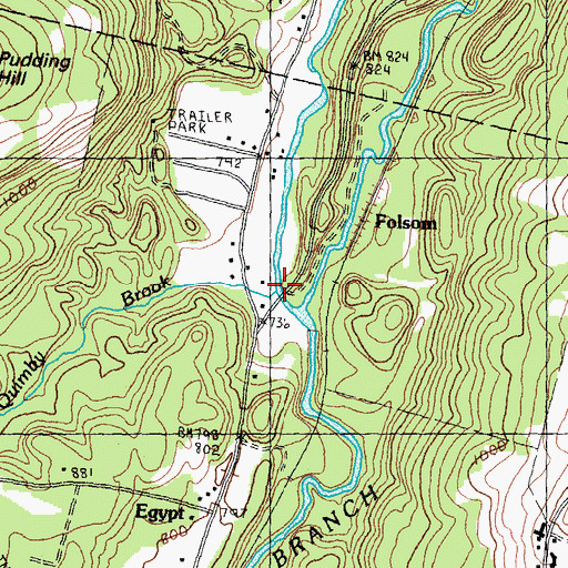 Topographic Map of Quimby Brook, VT