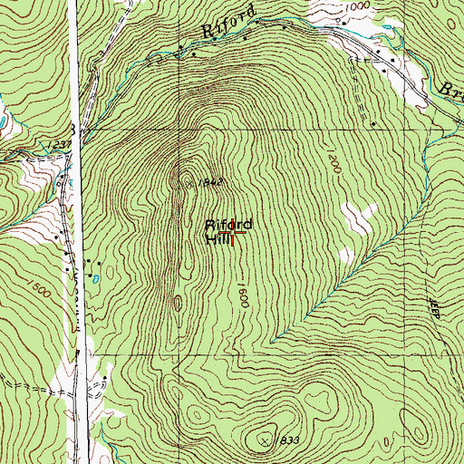 Topographic Map of Riford Hill, VT