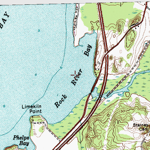 Topographic Map of Rock River Bay, VT