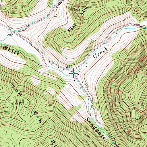 Topographic Map of Sandgate Brook, VT