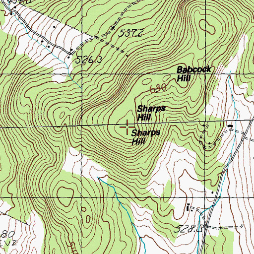 Topographic Map of Sharps Hill, VT