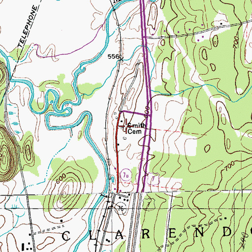 Topographic Map of Smith Cemetery, VT