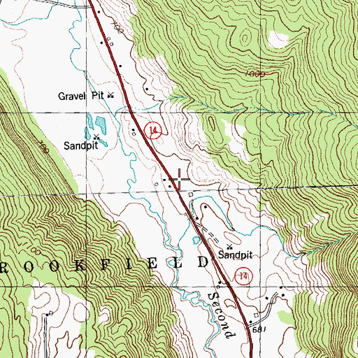 Topographic Map of South Branch School, VT