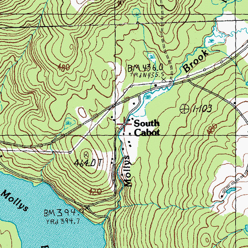 Topographic Map of South Cabot, VT