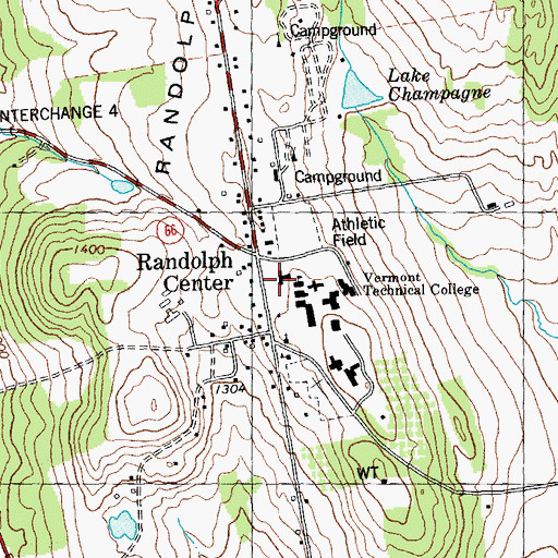 Topographic Map of State School of Agriculture, VT