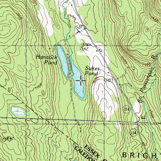 Topographic Map of Sukes Pond, VT