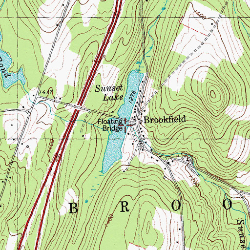 Topographic Map of Sunset Lake, VT