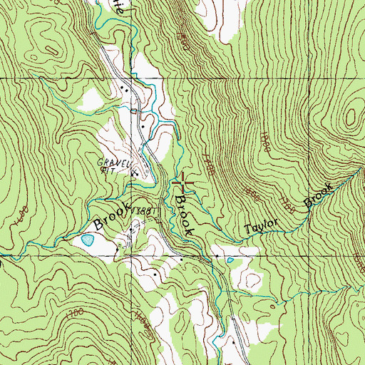 Topographic Map of Taylor Brook, VT