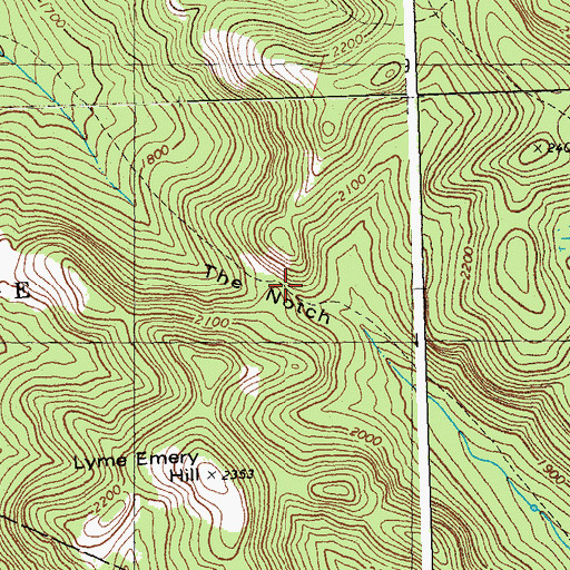 Topographic Map of The Notch, VT