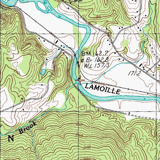 Topographic Map of Waterman Brook, VT