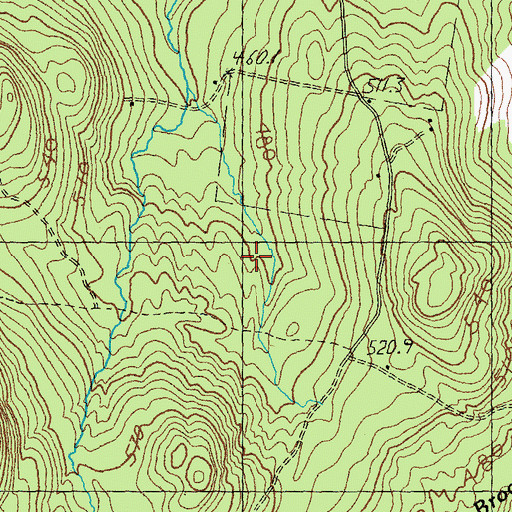 Topographic Map of Webber Brook, VT