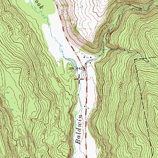 Topographic Map of Beaver Brook, VT