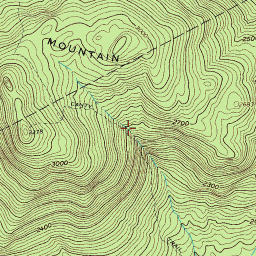 Topographic Map of Canty Trail, VT
