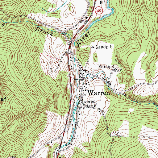 Topographic Map of Freeman Brook, VT