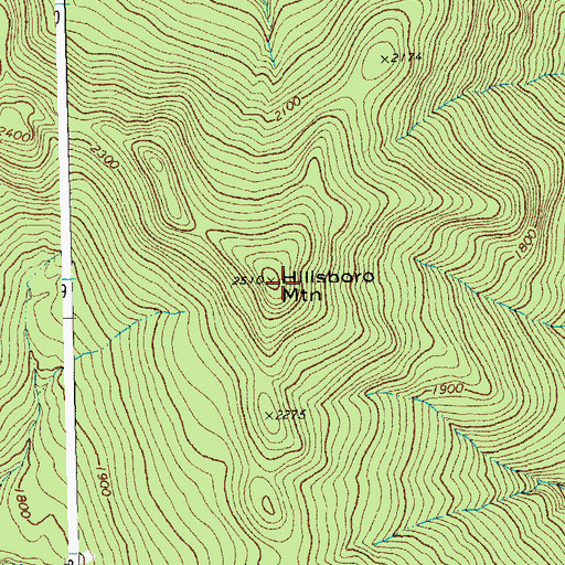 Topographic Map of Hillsboro Mountain, VT