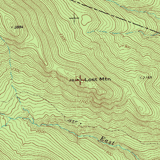 Topographic Map of Lost Mountain, VT