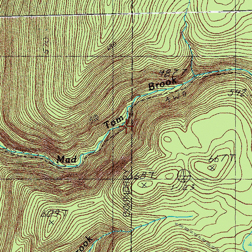 Topographic Map of Mad Tom Trail, VT