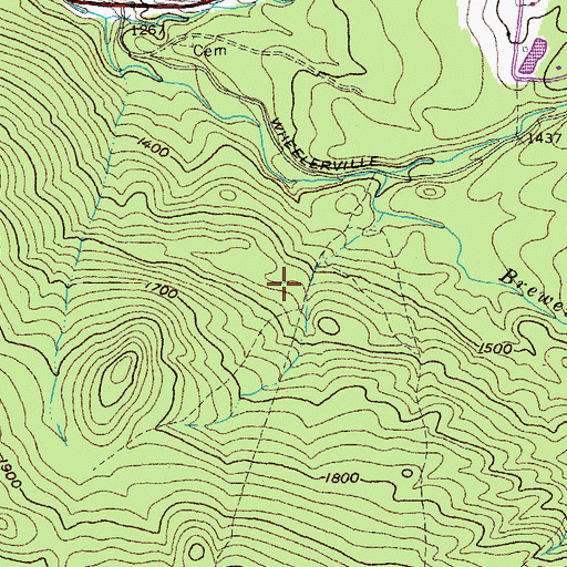 Topographic Map of Rutland City Forest, VT