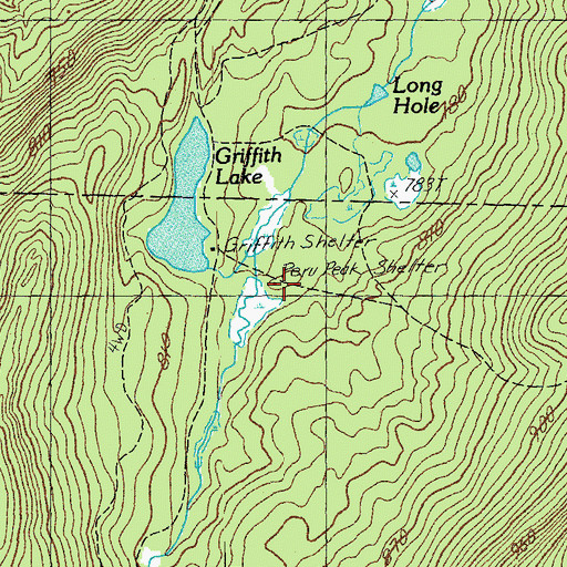 Topographic Map of Peru Peak Shelter, VT