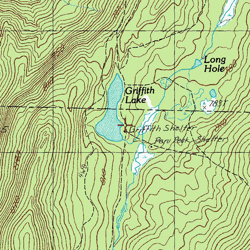 Topographic Map of Griffith Shelter, VT