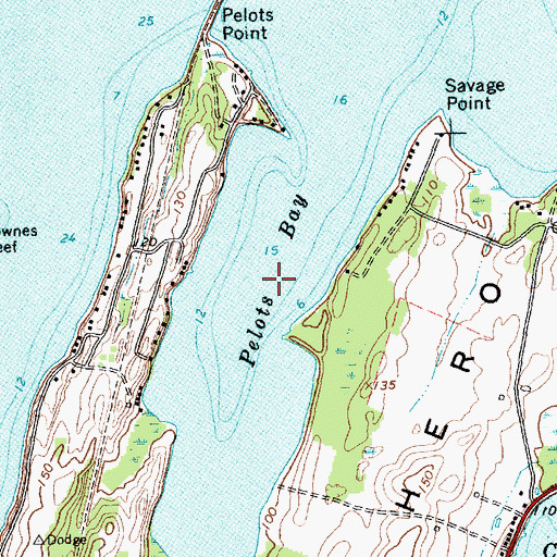Topographic Map of Pelots Bay, VT