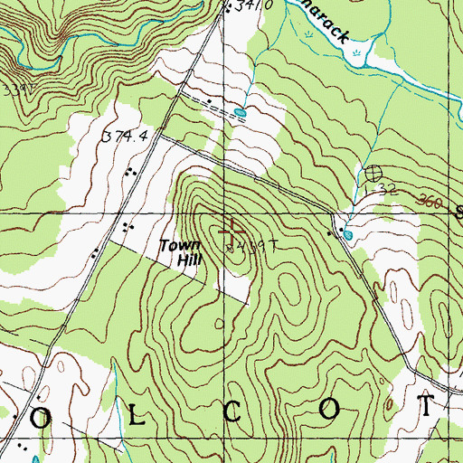 Topographic Map of Town Hill, VT