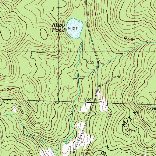 Topographic Map of Town of Kirby, VT