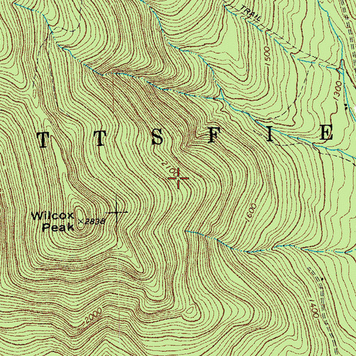 Topographic Map of Town of Pittsfield, VT