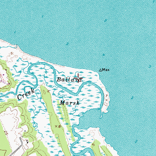 Topographic Map of Ballard Marsh, VA