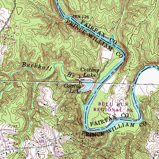Topographic Map of Buckhall Branch, VA