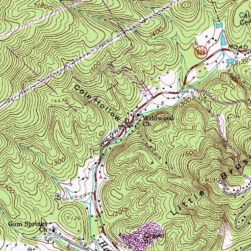 Topographic Map of Cole Hollow, VA
