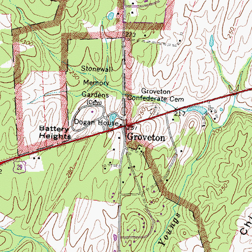 Topographic Map of Dogan House, VA