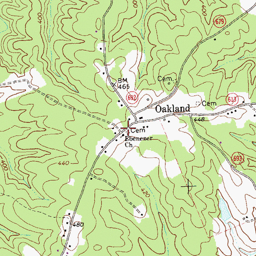 Topographic Map of Ebenezer Church, VA