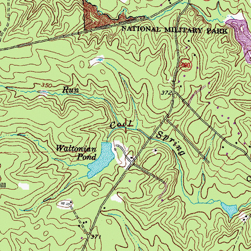 Topographic Map of Faulkner Run, VA