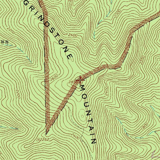 Topographic Map of Grindstone Mountain, VA