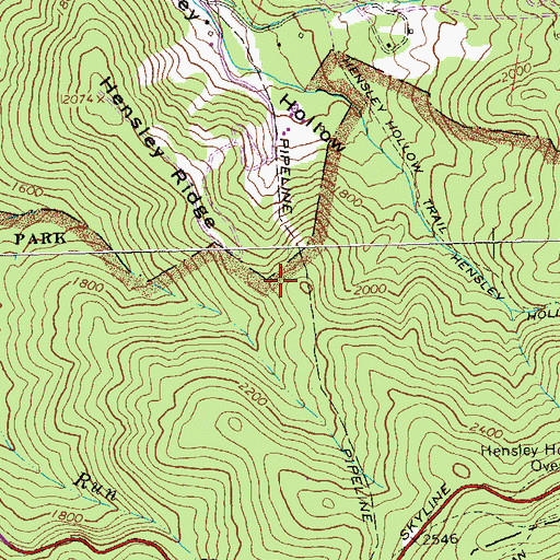 Topographic Map of Hensley Ridge, VA