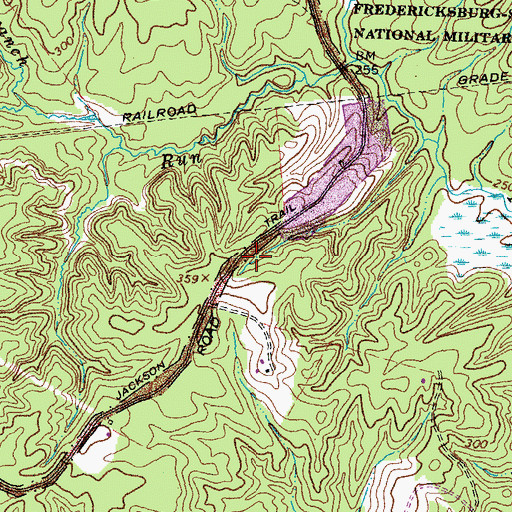 Topographic Map of Jackson Trail, VA