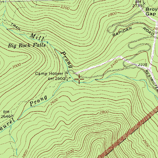 Topographic Map of Laurel Prong, VA