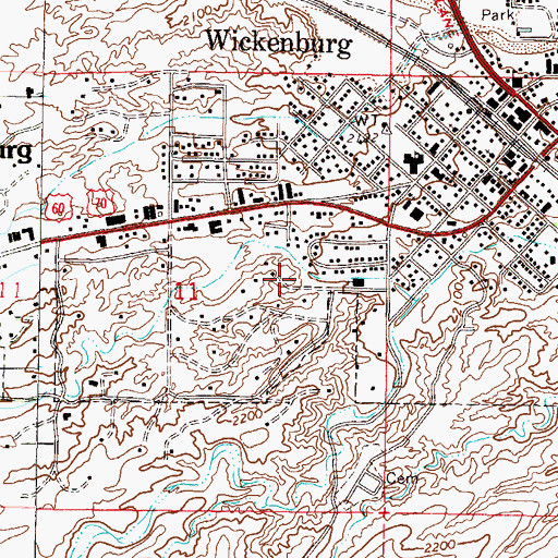 Topographic Map of MacGuire Park, AZ